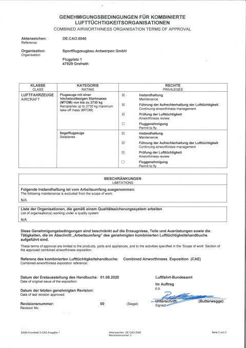 Vorschau: Genehmigungsbedingungen
